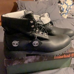 Timberland boots fold down silver 14 new in box